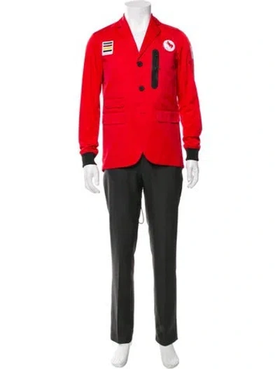 Pre-owned Dsquared2 Graphic Print Peacoat In Red