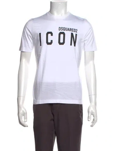 Pre-owned Dsquared2 Graphic Print Short Sleeve Shirt In Multicolor