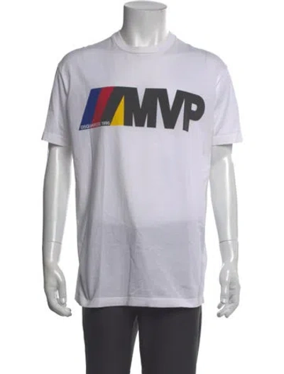 Pre-owned Dsquared2 Graphic Print Short Sleeve Shirt In White