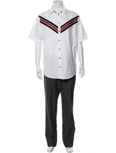 Pre-owned Dsquared2 Graphic Print Short Sleeve Shirt In White
