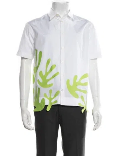 Pre-owned Dsquared2 Graphic Print Short Sleeve Shirt In White