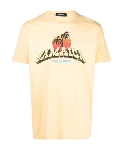Dsquared2 Graphic-print Short-sleeve T-shirt In Nude