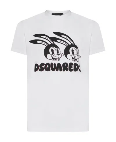 Dsquared2 Graphic-print Short-sleeve T-shirt In White