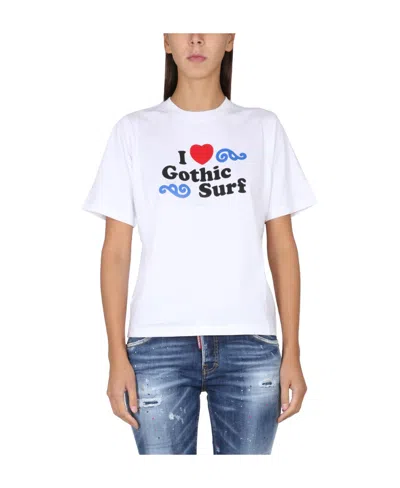 Dsquared2 Graphic-print Short-sleeve T-shirt In White