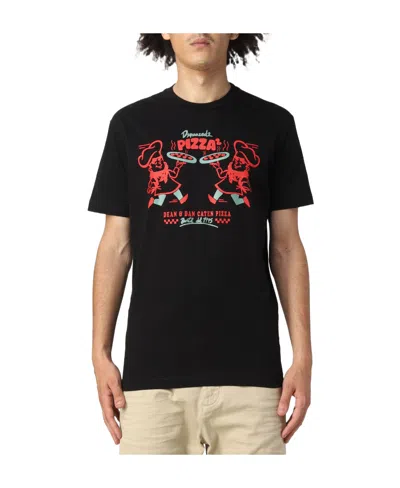 Dsquared2 Graphic-print Short-sleeved T-shirt In Black