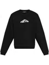 Dsquared2 Black Cotton Graphic Print Sweatshirt