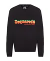 Dsquared2 Logo Printed Crewneck Sweatshirt In Black