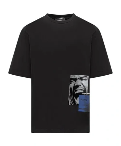 Dsquared2 Graphic-print T-shirt In Black