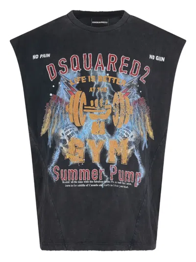 Dsquared2 Graphic-print T-shirt In Black