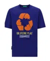 Dsquared2 Graphic-print T-shirt In Blue
