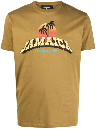 Dsquared2 Graphic-print T-shirt In Braun