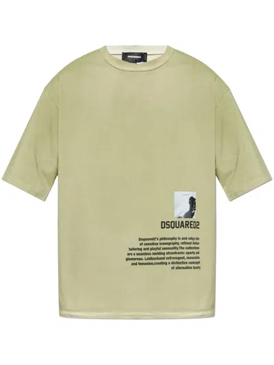 Dsquared2 Graphic-print T-shirt In Nude