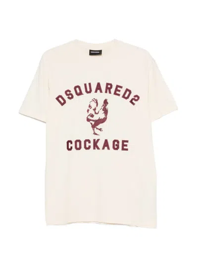 Dsquared2 Graphic Print T-shirt In Neutral
