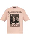 Dsquared2 Crew Neck Graphic Print Front In Pink
