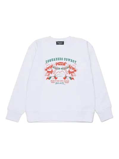 Dsquared2 Kids' Graphic-print T-shirt In White