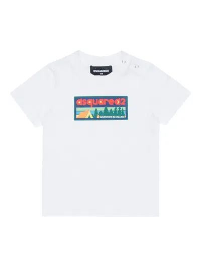 Dsquared2 Babies' Graphic-print T-shirt In White