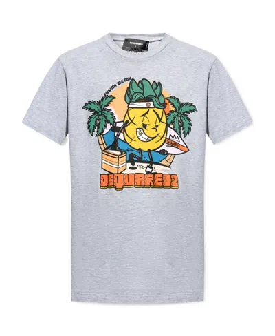 DSQUARED2 DSQUARED2 GRAPHIC PRINTED CREWNECK T-SHIRT