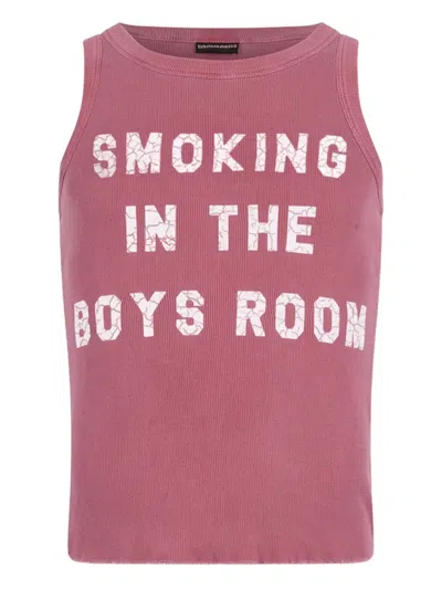 Dsquared2 Sleeveless Crew Neck Rib Knit Graphic T-shirt In Pink