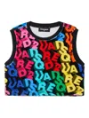 Dsquared2 Graphic-print Top In Black