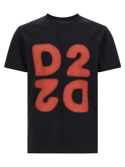 Dsquared2 Graphic Print T-shirt In Black