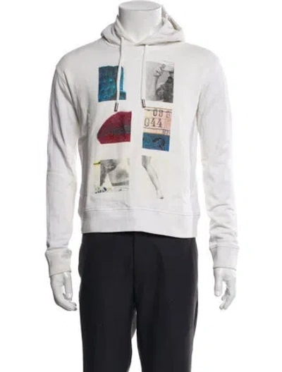Pre-owned Dsquared2 Graphic Print Turtleneck Pullover In White