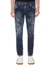 DSQUARED2 GRAPHIC PRINTED BLEACHED SKINNY JEANS
