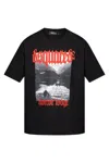 Dsquared2 Graphic Printed Crewneck T-shirt In Black