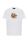 Dsquared2 Graphic Printed Crewneck T-shirt In White