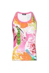 DSQUARED2 DSQUARED2 GRAPHIC PRINTED RIBBED TANK TOP