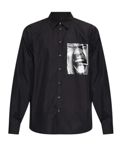 Dsquared2 Graphic-stamp Shirt In Black
