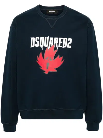 Dsquared2 Logo-print Cotton Sweatshirt In Black