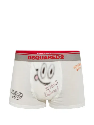 Dsquared2 Graphic-print Boxers In Transparent