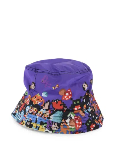 Dsquared2 Graphic-print Bucket Hat In Purple