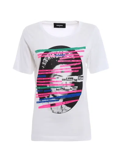 Dsquared2 Graphic-print Cotton T-shirt In White