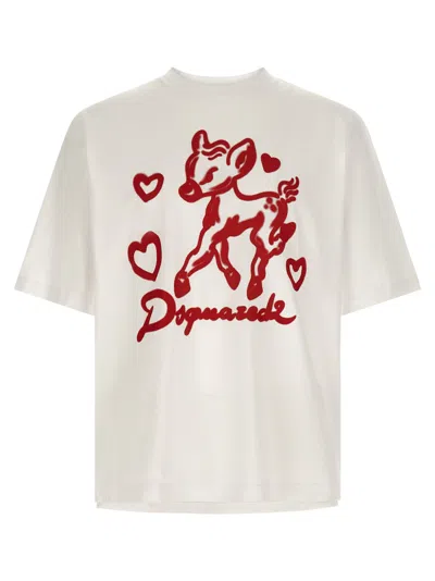 Dsquared2 Graphic-print Cotton T-shirt In White