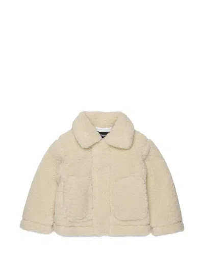 Dsquared2 Babies' Graphic-print Faux-fur Jacket In Neutral