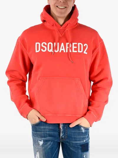 Dsquared2 Graphic-print Hoodie In Red