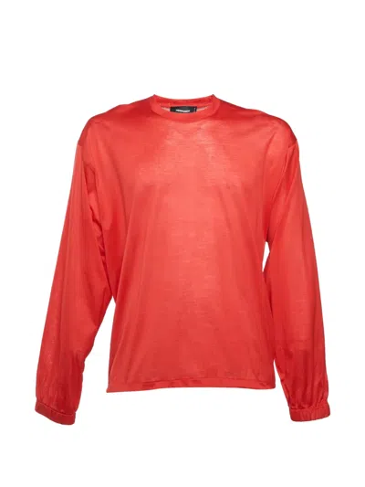 Pre-owned Dsquared2 Graphic-print Long-sleeve T-shirt In Red