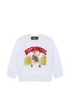 Dsquared2 Graphic-print Press-stud Sweatshirt In White