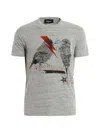 Dsquared2 Graphic-print T-shirt In Gray