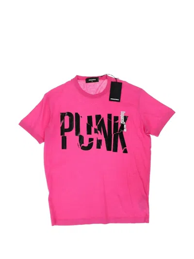 Dsquared2 Graphic-print T-shirt In Pink