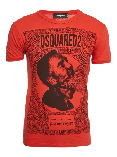 Pre-owned Dsquared2 Graphic-print T-shirt In Red
