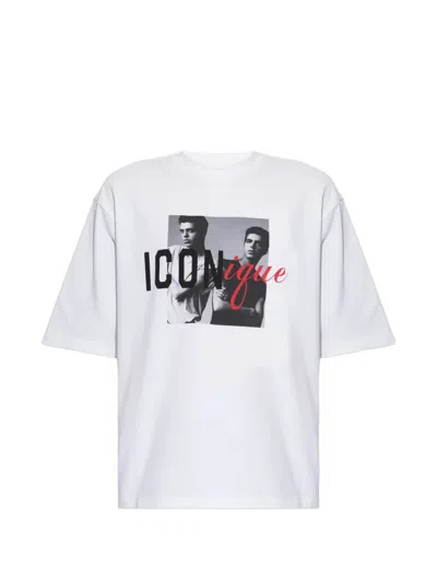 Dsquared2 Crew-neck Short-sleeve T-shirt In White