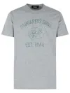 Dsquared2 Gray Cotton T-shirt In Blue