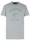Dsquared2 Logo Bros Print T-shirt In Gray