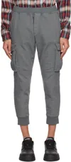 Dsquared2 Slip-on Cargo-pocket Track Pants In 858 Dark Grey