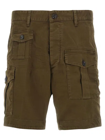 DSQUARED2 GREEN BERMUDA SHORTS