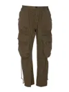 Dsquared2 Green Cotton Blend Cargo Pants In Green