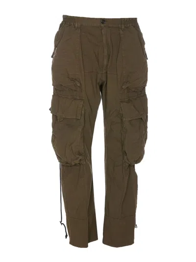 DSQUARED2 GREEN CARGO CASUAL TROUSERS