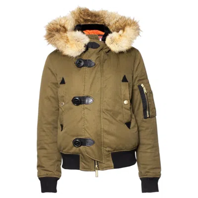 Pre-owned Dsquared2 , Green Cotton Bomber Jacket